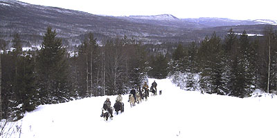 ride in deep snow